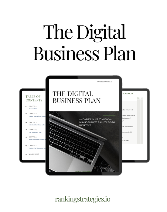 the digital business plan